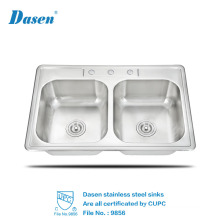 Best Quality Wash Hand Double Bowl RV Portable Undermount Stainless Steel Kitchen Sink Basin